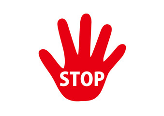 STOP手のイラスト