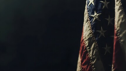 Obraz premium Faded US flag, night, somber backdrop, memorial