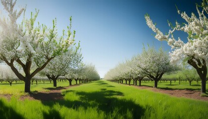 Obraz premium Minimalist Orchard Spring Background