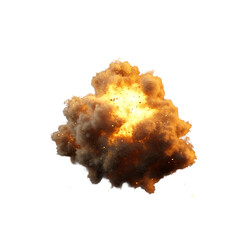 Fototapeta premium Explosion with golden and orange hues radiating