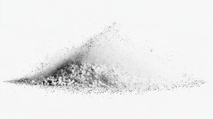 Fine White Powder with Black Specks on a Light Background
