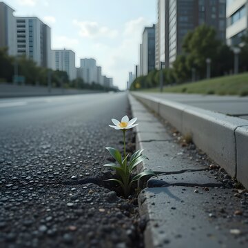 아스팔트에 핀 꽃 한송이 1