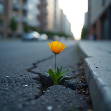 아스팔트에 핀 꽃 한송이 2