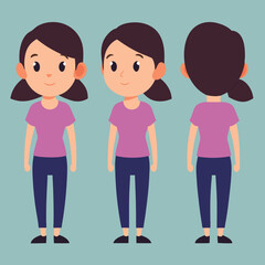 Girls in different clothes