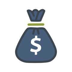 Money Bag Icon vector Illustration Silpe Design