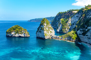 Obraz premium Cliffs at Diamand Beach, Island Nusa Penida, Indonesia, Southeast Asia.