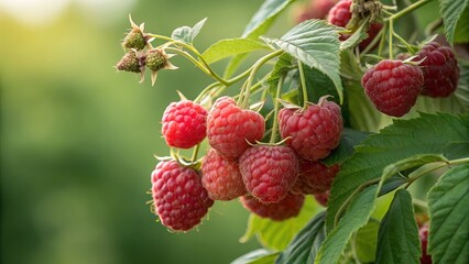 raspberries in the garden