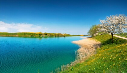 Peaceful Lake Landscape Background