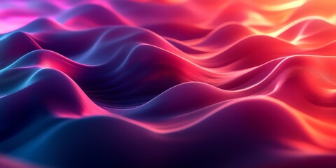 Obraz premium Experience a mesmerizing fusion of futuristic curved and wavy lines in striking red and black hues, rendered in stunning 3D with reflective surfaces and cinematic lighting, all brought to life with