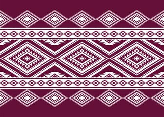Geometric ethnic oriental seamless pattern traditional Design for background,carpet,wallpaper.clothing,wrapping,Batik fabric,Vector illustration.embroidery style - Sadu, sadou, sadow or sado