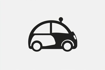 Fototapeta premium A black and white car with a white stripe. The car is a taxi. The taxi is parked on a white background