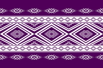 Obraz premium Geometric ethnic oriental seamless pattern traditional Design for background,carpet,wallpaper.clothing,wrapping,Batik fabric,Vector illustration.embroidery style - Sadu, sadou, sadow or sado