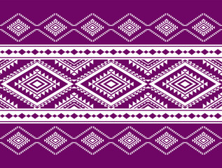Geometric ethnic oriental seamless pattern traditional Design for background,carpet,wallpaper.clothing,wrapping,Batik fabric,Vector illustration.embroidery style - Sadu, sadou, sadow or sado