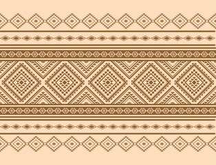 Geometric ethnic oriental seamless pattern traditional Design for background,carpet,wallpaper.clothing,wrapping,Batik fabric,Vector illustration.embroidery style - Sadu, sadou, sadow or sado