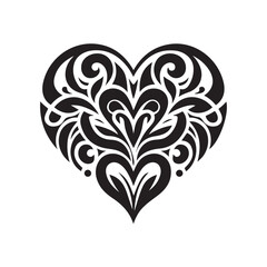 Heart Shape Mandala Design Vector Art Illustration