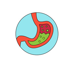 Food poisoning illustration