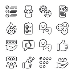 A set of icons for rating and giving feedback