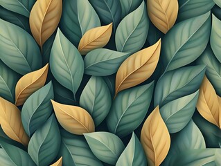 Serene Abstract Foliage Cascade with Rhythmic Patterning and Muted Tones in Greenhouse Interior