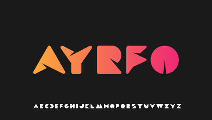 modern bold capital alphabet letter logo design