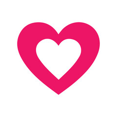 Minimalist Heart Icon – Clean Vector Illustration for Love, Romance, and Health Concepts