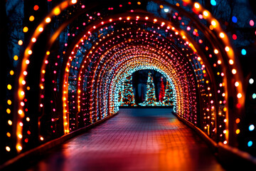 neon glow light on dark background