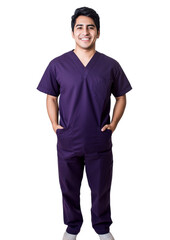 Fototapeta premium Free photo white background medical assistant nurse