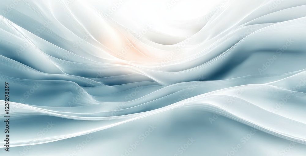 Poster abstract flowing lines minimalist design serene background