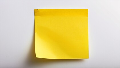 Yellow Sticky Note With Shadow. Yellow Sticky Post It Note Isolated On White Background.