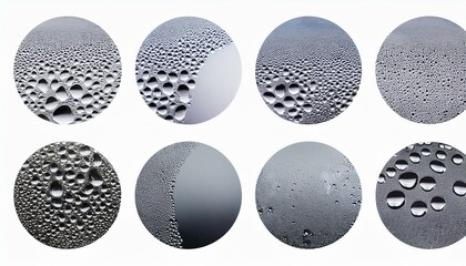 Set Of Water Drops. Water Droplets Isolated On White Background