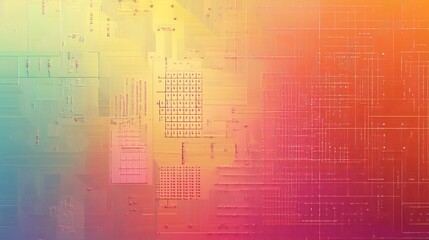 Fototapeta premium A colorful abstract background featuring geometric patterns and gradients, ideal for digital art, design, and creative projects.