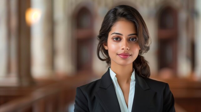 Professional woman portrait historic building image elegant interior close-up empowerment