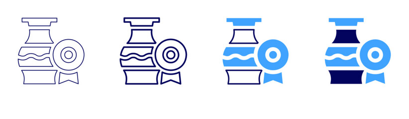 Award icon in 4 different styles. Thin Line, Line, Bold, and Bold Line. Duotone style. Editable stroke