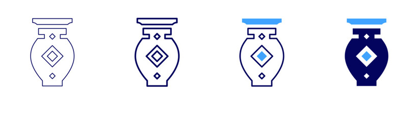 Porcelain icon in 4 different styles. Thin Line, Line, Bold, and Bold Line. Duotone style. Editable stroke