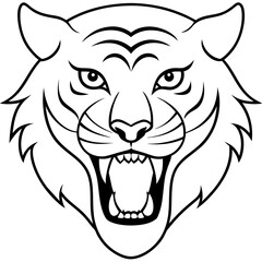 Obraz premium tiger head vector