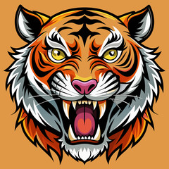 tiger head vector