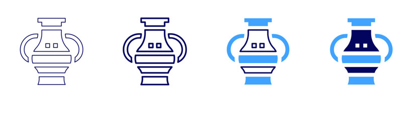 Pottery finishing touches icon in 4 different styles. Thin Line, Line, Bold, and Bold Line. Duotone style. Editable stroke