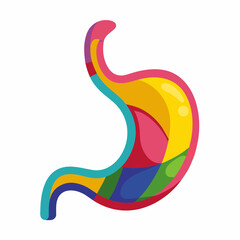 Fototapeta premium Vector Illustration of a Stomach