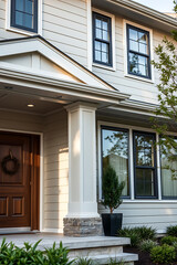 Elegant Home Exterior: Modern Architecture, Classic Design, and Luxurious Features
