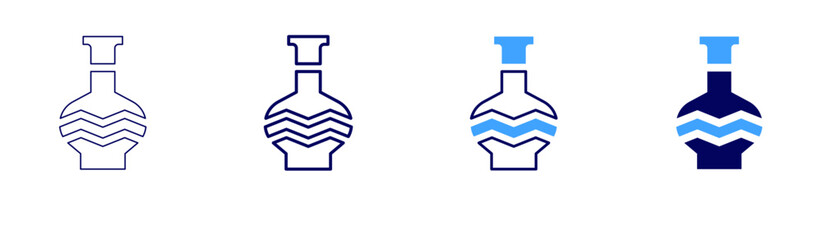 Sculptural ceramics icon in 4 different styles. Thin Line, Line, Bold, and Bold Line. Duotone style. Editable stroke