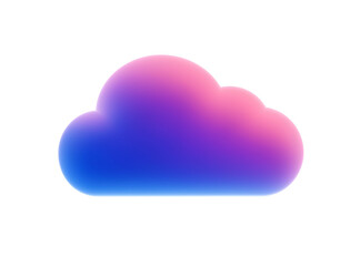 colorful cloud computing icon, cutout png