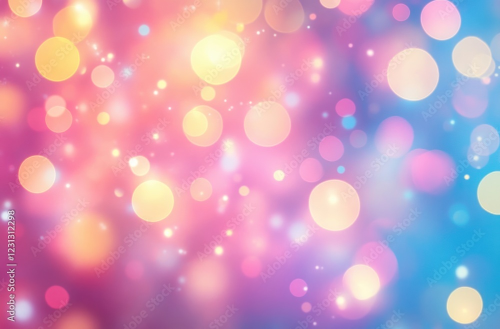 Aufkleber dreamy abstract bokeh background with soft pastel lights and glowing atmosphere