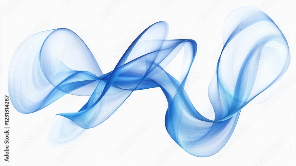 Aufkleber dynamic abstract ribbons, flowing curved lines create a sense of movement and elegance, ideal for mo