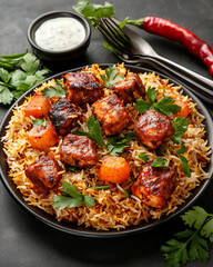 Fototapeta premium savory indian biryani
