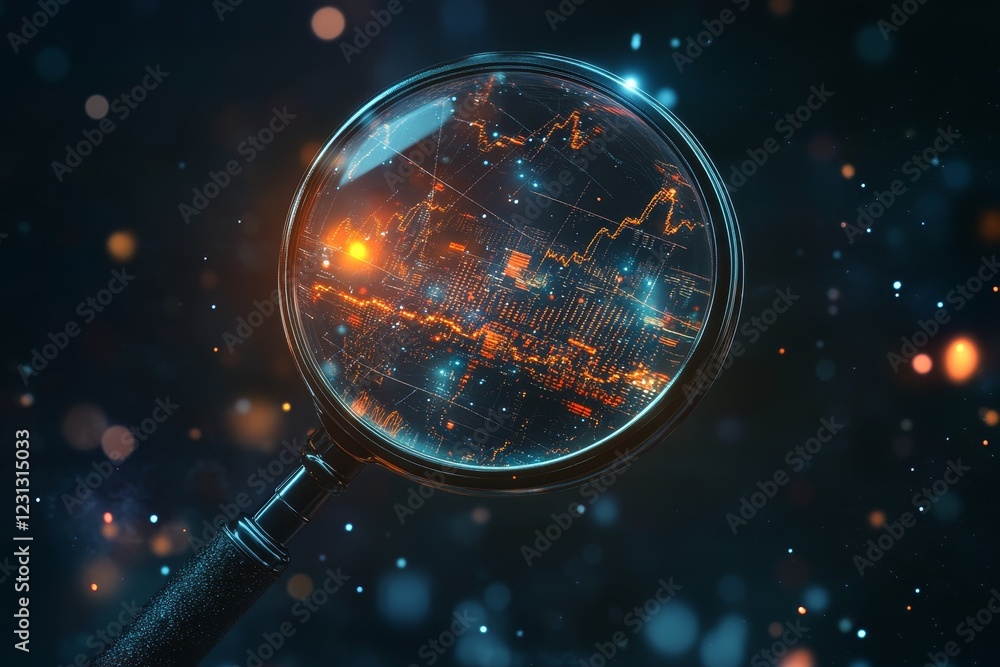 Aufkleber exploring financial trends: a deep dive into data visualization and market analytics