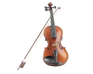 violin with bow, timeless orchestral instrument, showcases craftsmanship and elegance, perfect for music lovers and performers alike