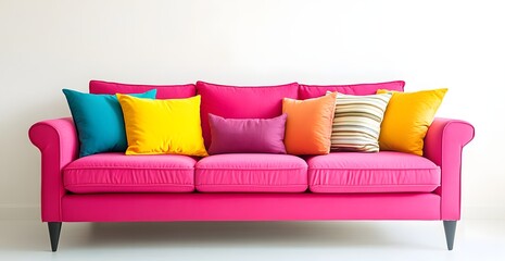 sofa with pillows