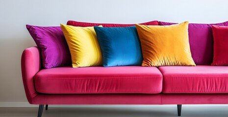 sofa with pillows