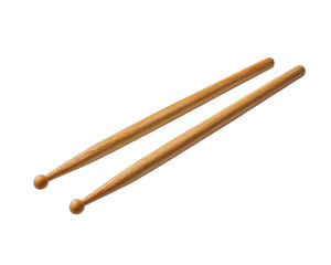 Drumsticks made of wood, isolated on transparency background, perfect for musicians and drummers. These essential tools create rhythm and enhance musical performances