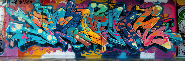 Vibrant Graffiti Wall Art