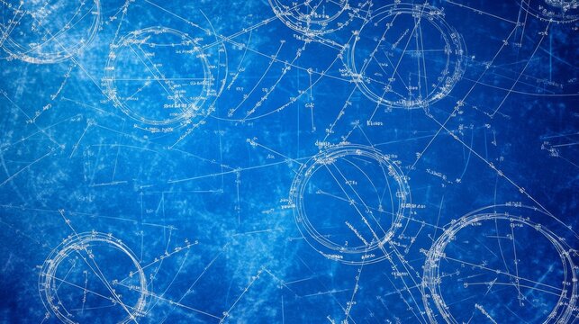 a background image for a learning poster about quadratic functions. on it you can see many parabolas in a cordinate system. the color style is blue